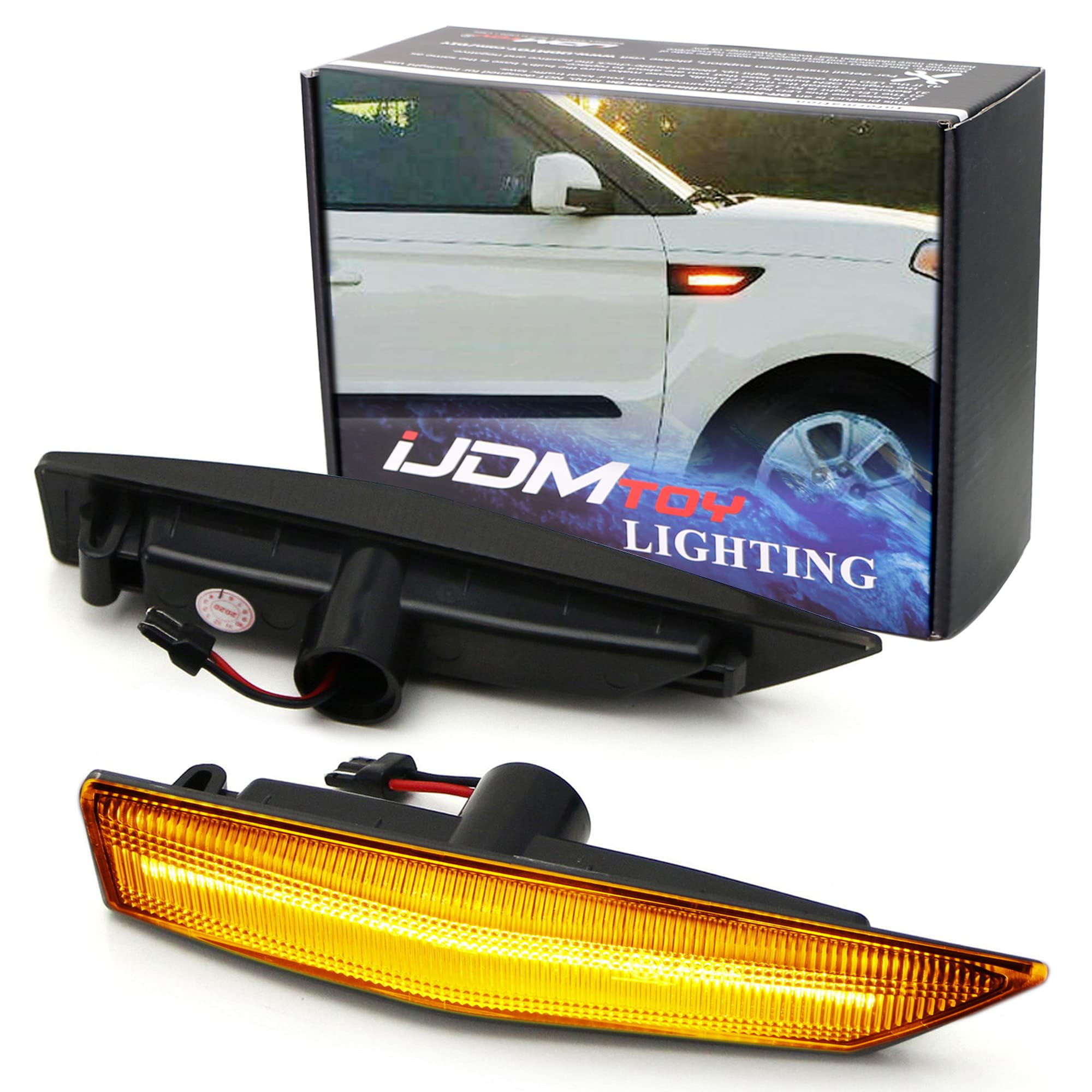 Amazon.com: iJDMTOY Smoked Lens Full Amber LED Fender